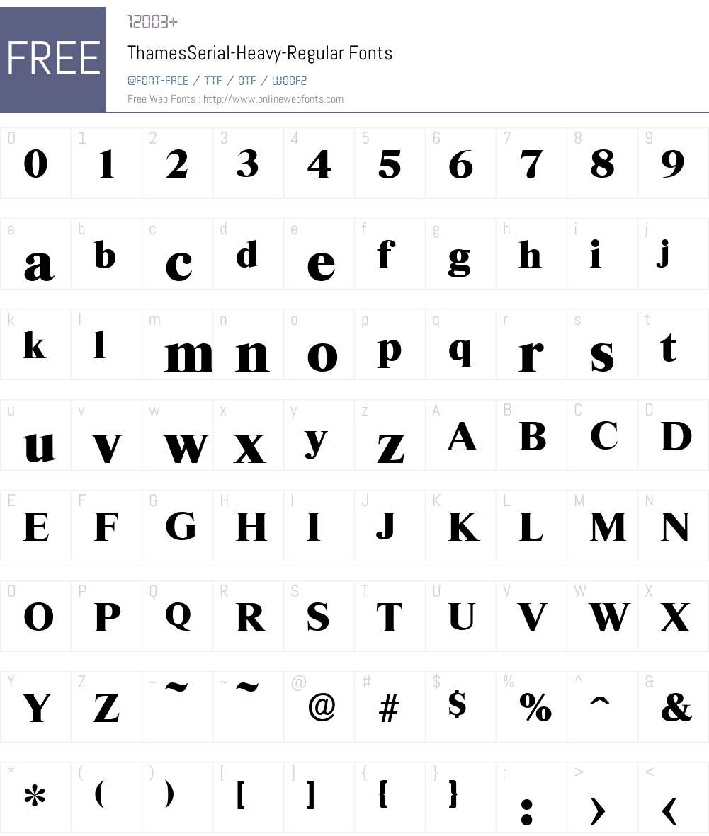ThamesSerial-Heavy Font Screenshots