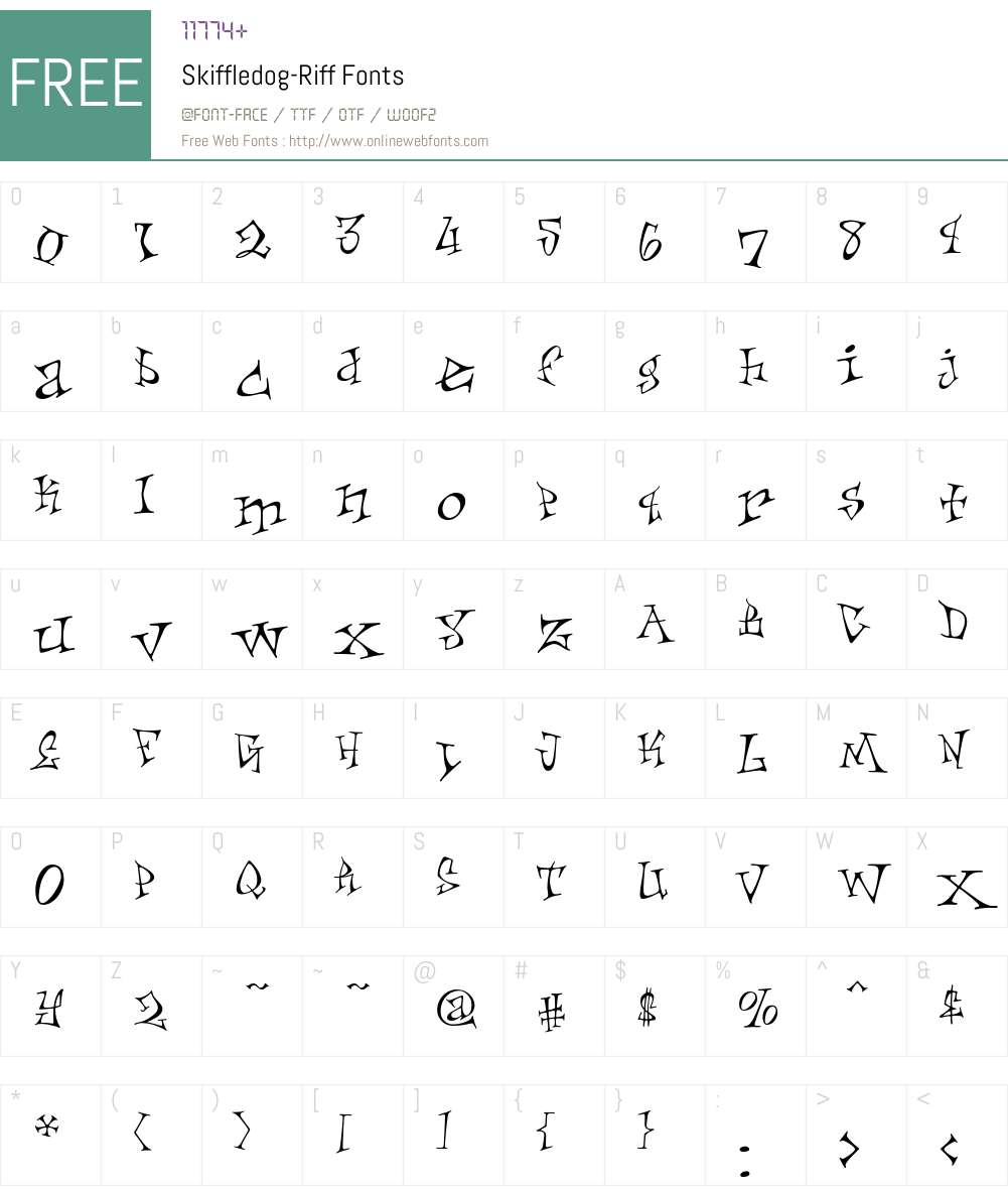 Skiffledog Font Screenshots