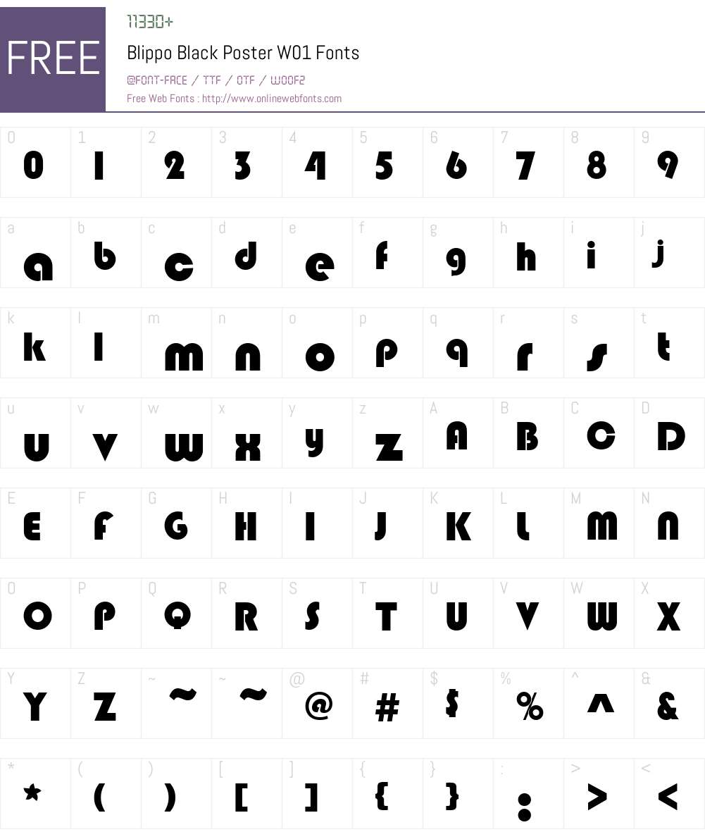 BlippoBlackPosterW01 Font Screenshots