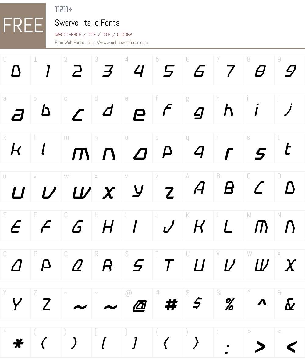 Swerve Font Screenshots