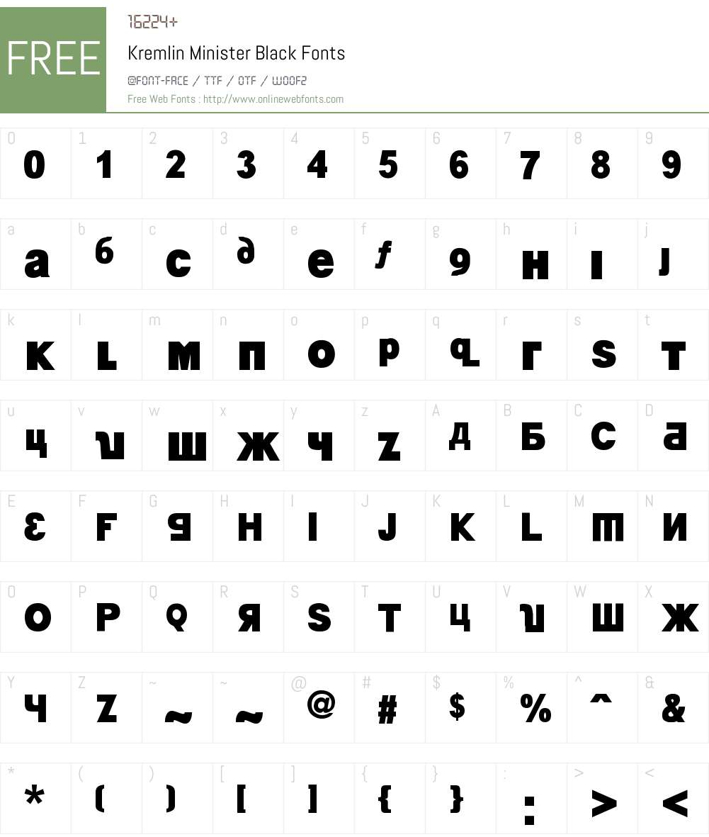 Kremlin Minister Black Font Screenshots