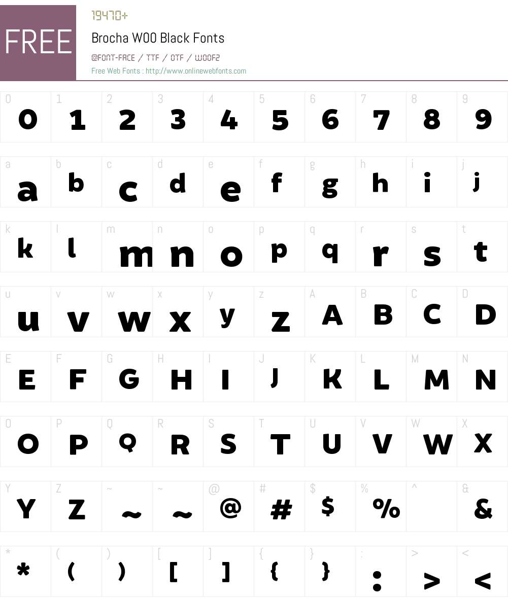 Brocha Font Screenshots
