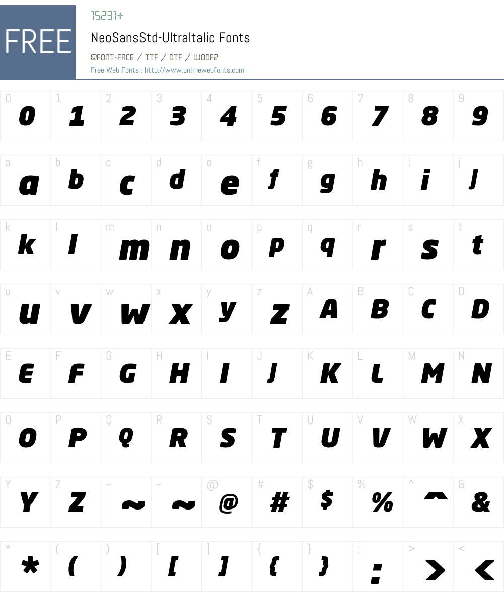 Neo Sans Std Ultra Font Screenshots