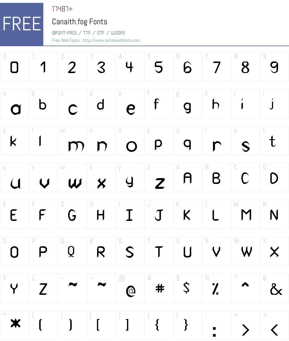Canaith.fog Font Screenshots