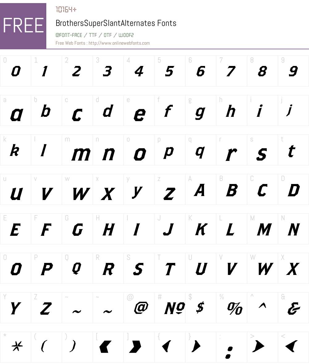 Brothers Font Screenshots