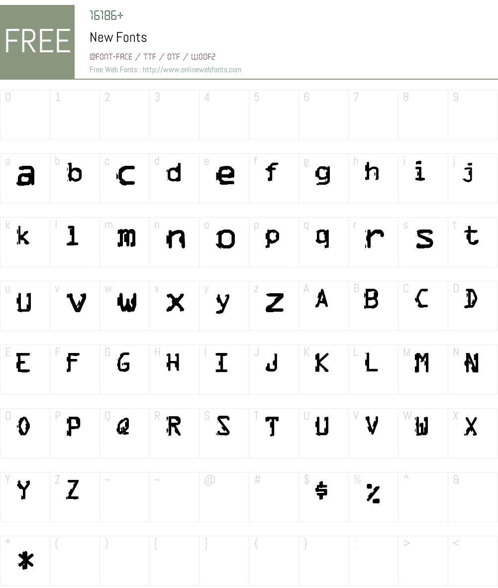 New Font Screenshots