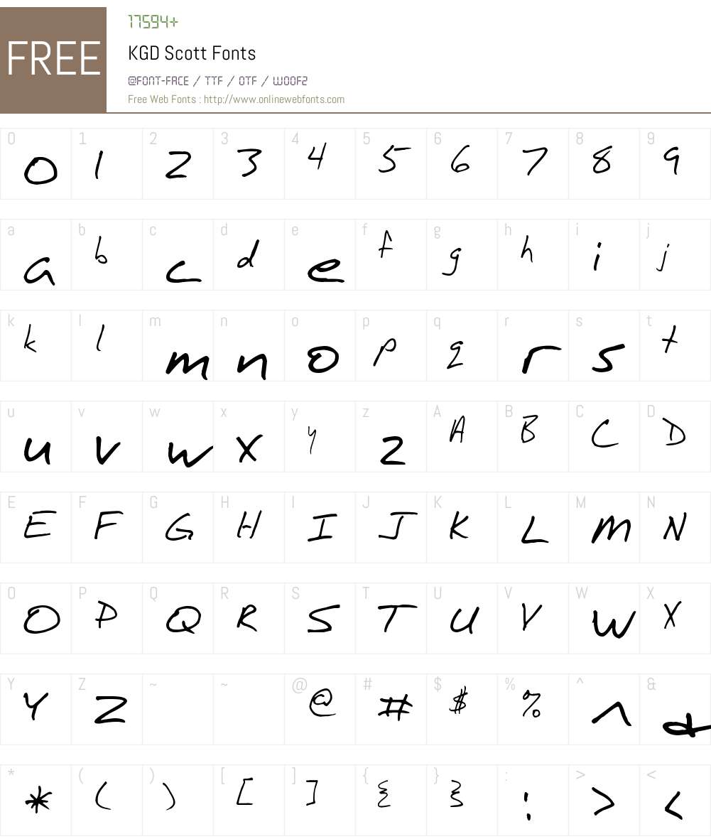 KGD Scott Font Screenshots