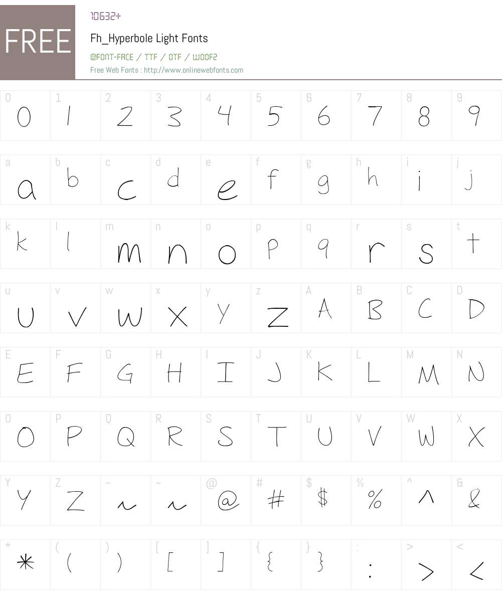Fh_Hyperbole Font Screenshots