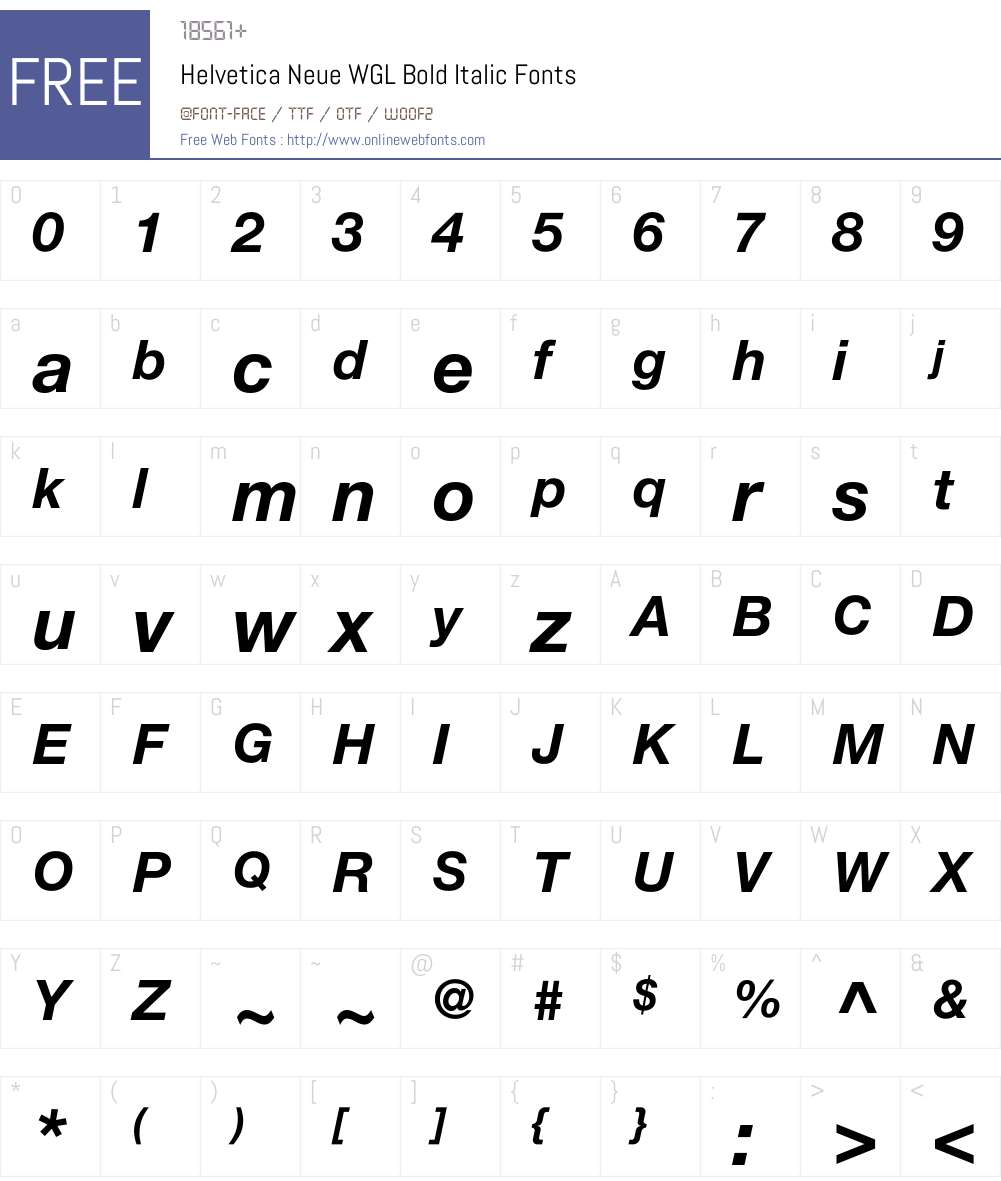 Helvetica Neue WGL Font Screenshots