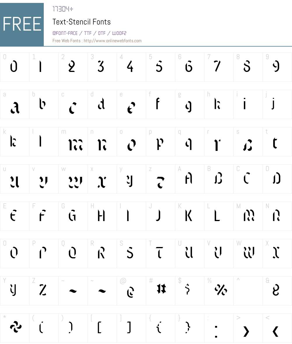 Text Font Screenshots