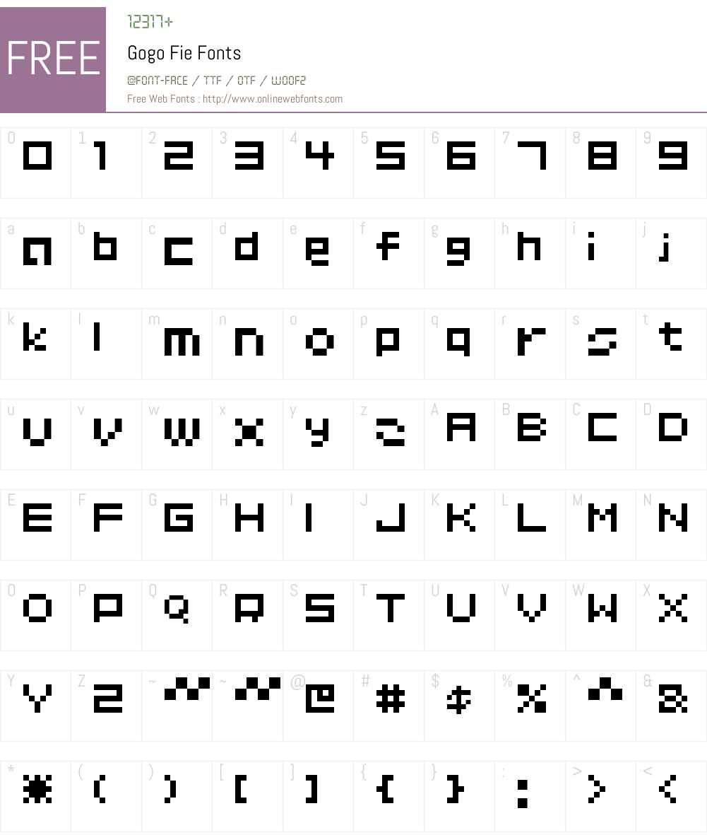 Gogo Font Screenshots