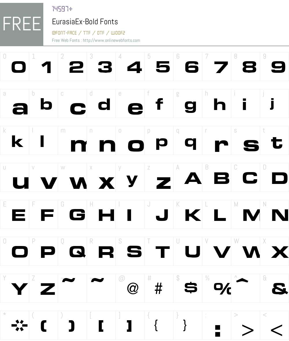 EurasiaEx Font Screenshots