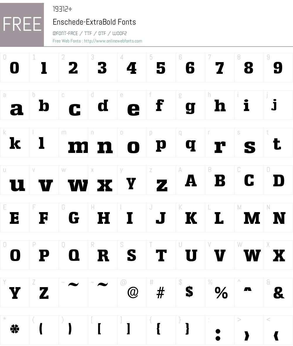 Enschede-ExtraBold Font Screenshots