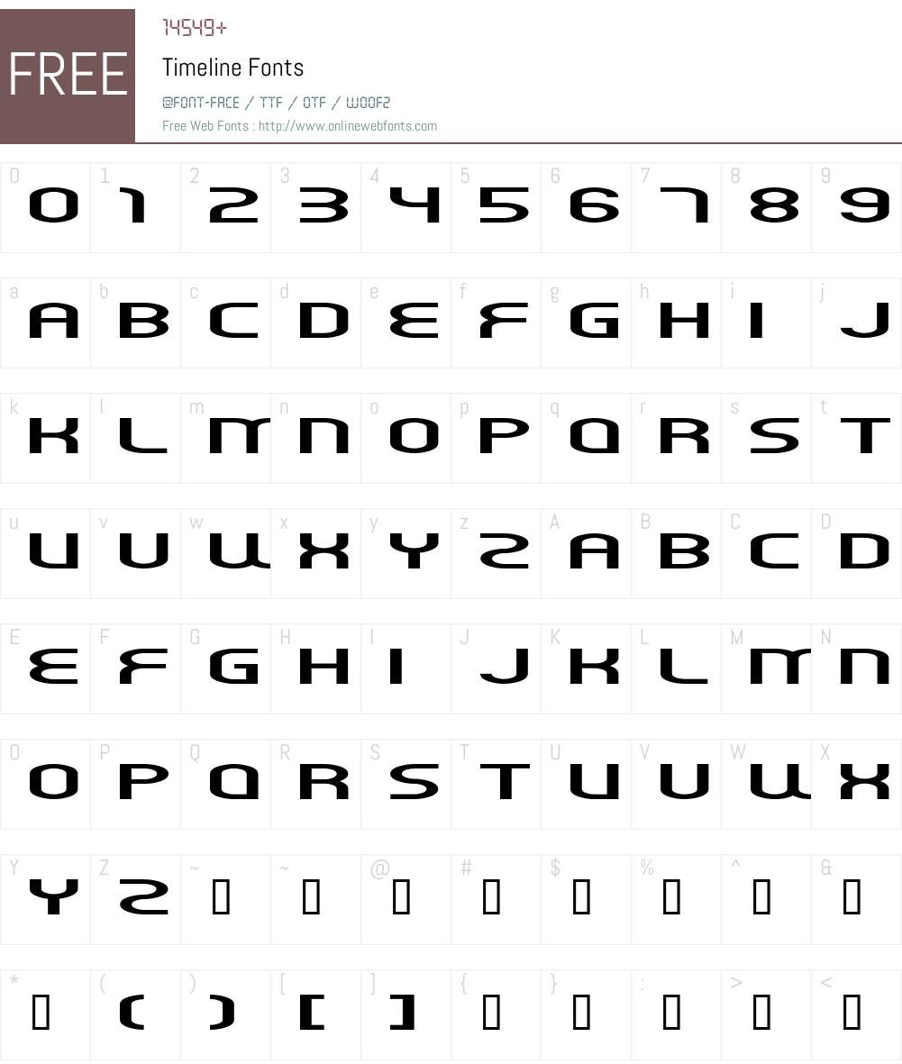 Timeline Font Screenshots