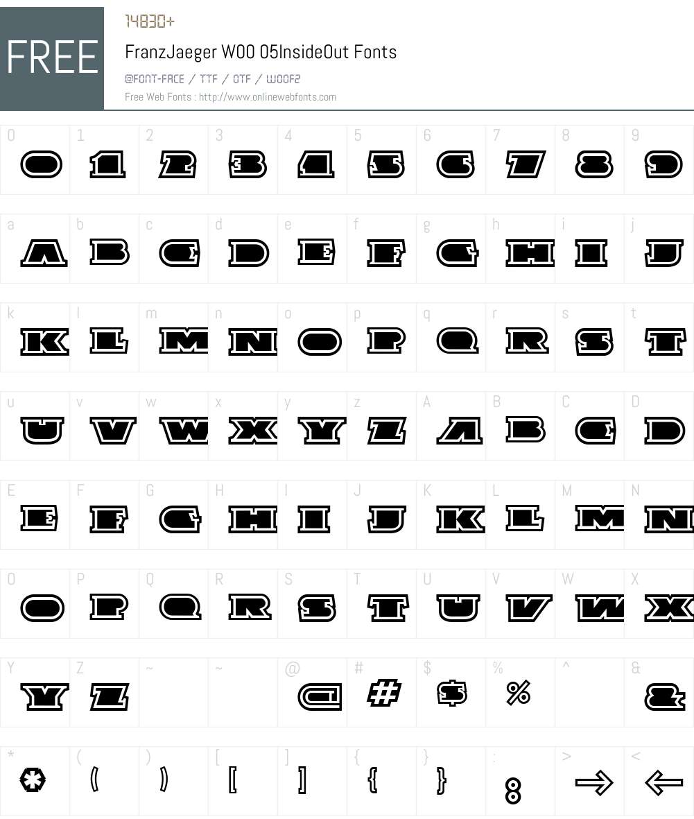 Franz Jaeger Font Screenshots