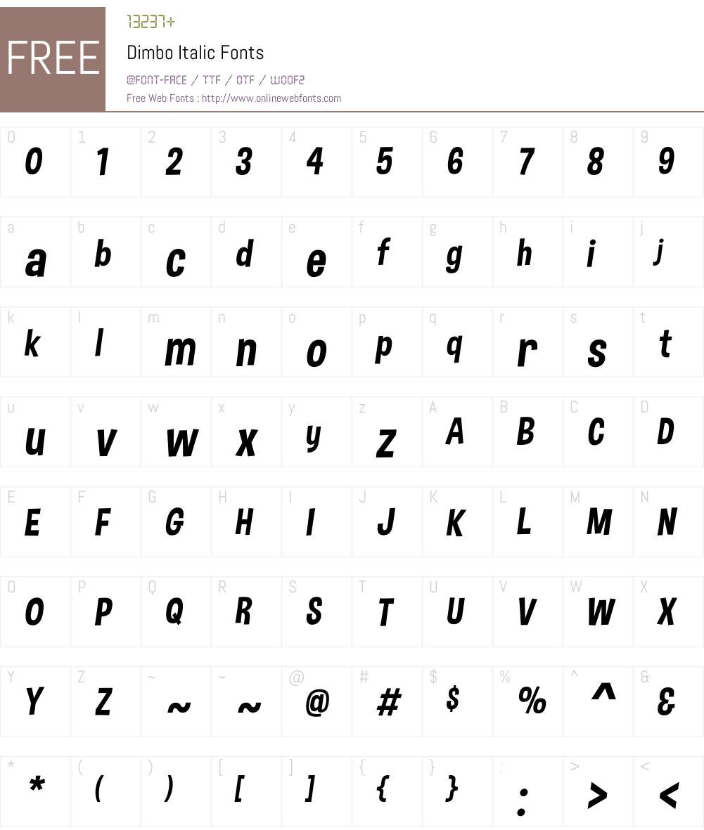 Dimbo Font Screenshots