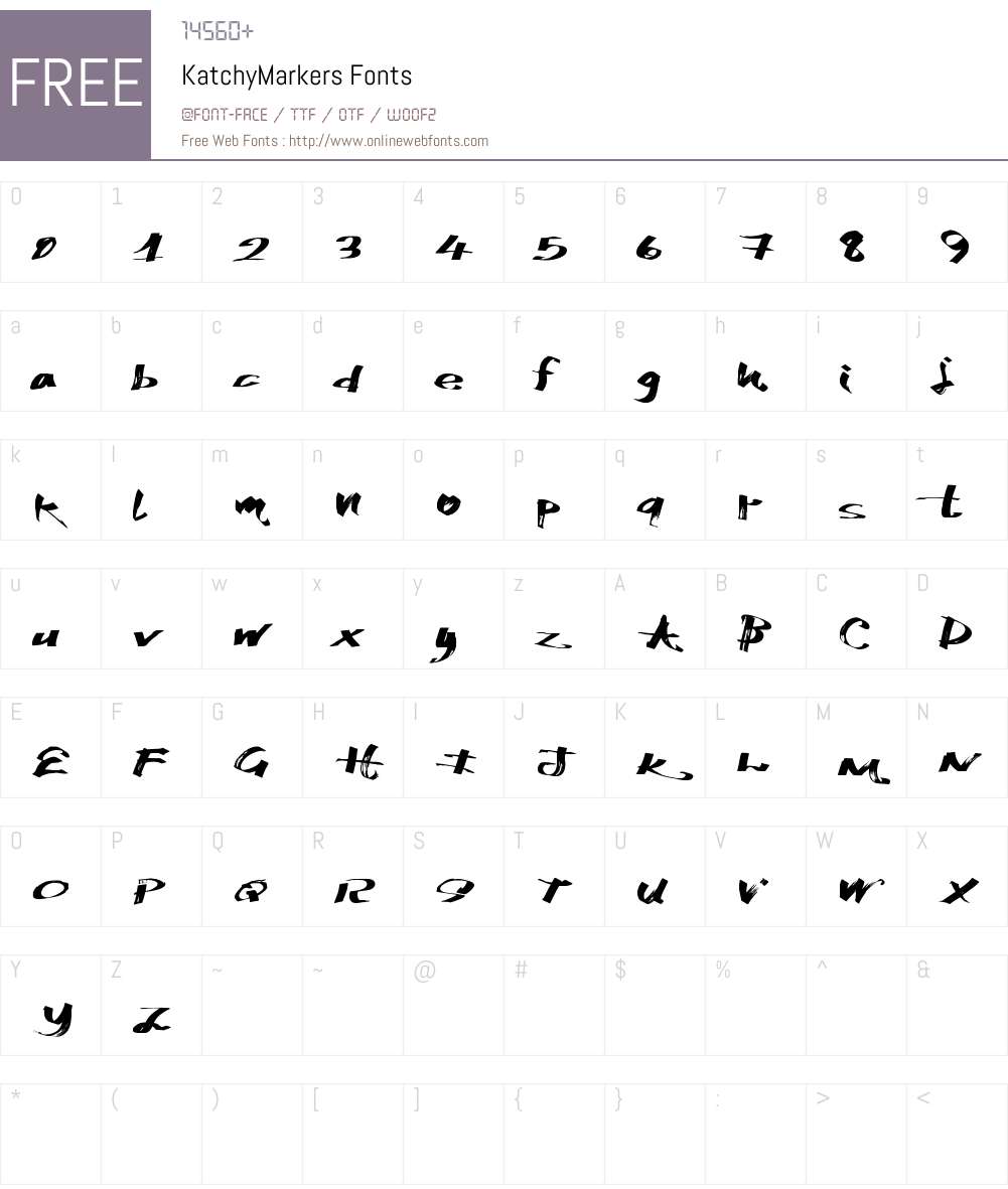 KatchyMarkers Font Screenshots