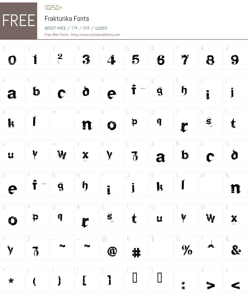 Frakturika Font Screenshots