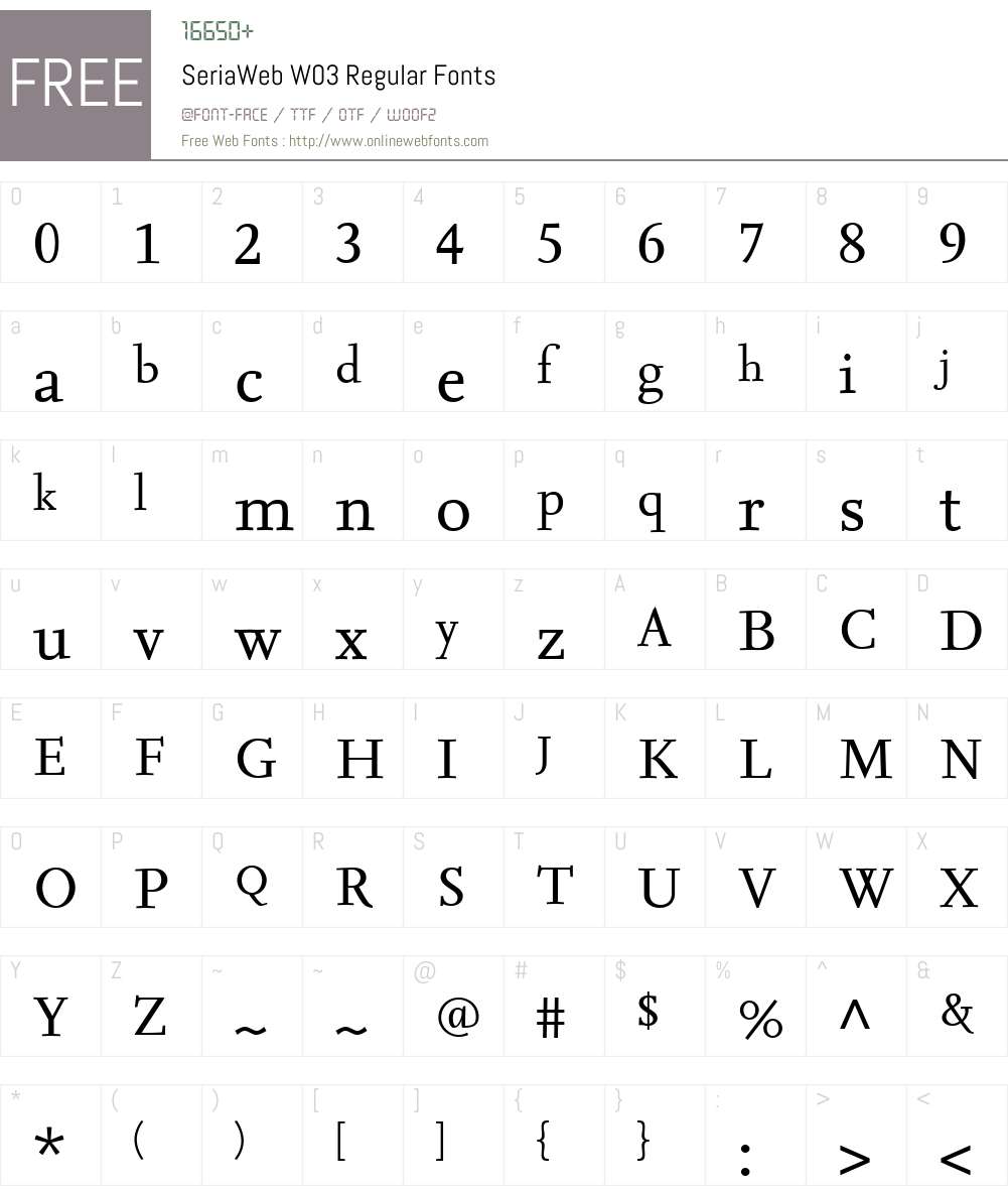 FF Seria Font Screenshots