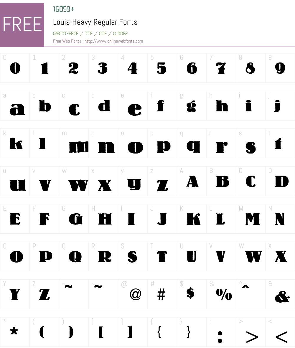 Louis-Heavy Font Screenshots