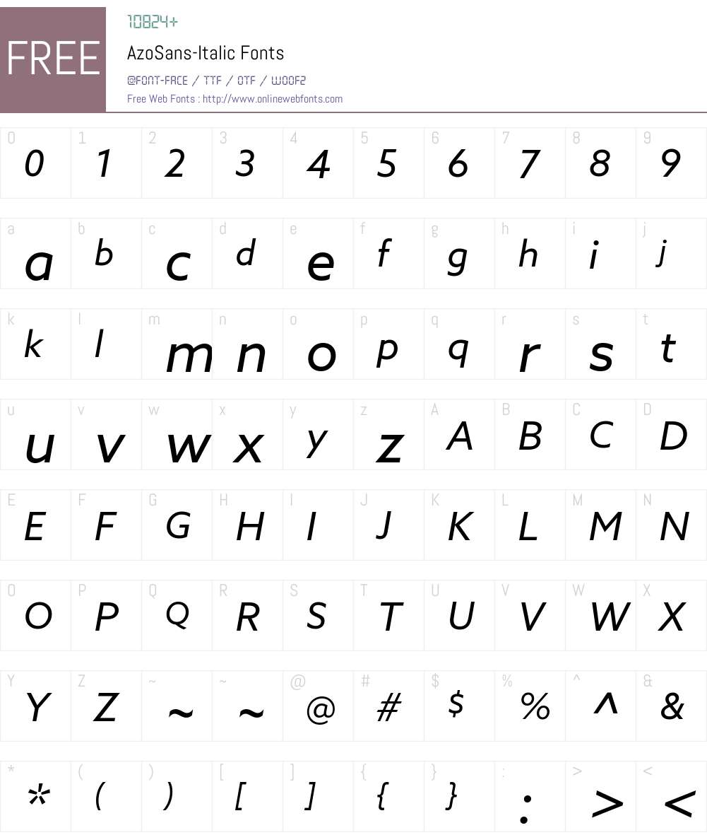 Azo Sans Font Screenshots