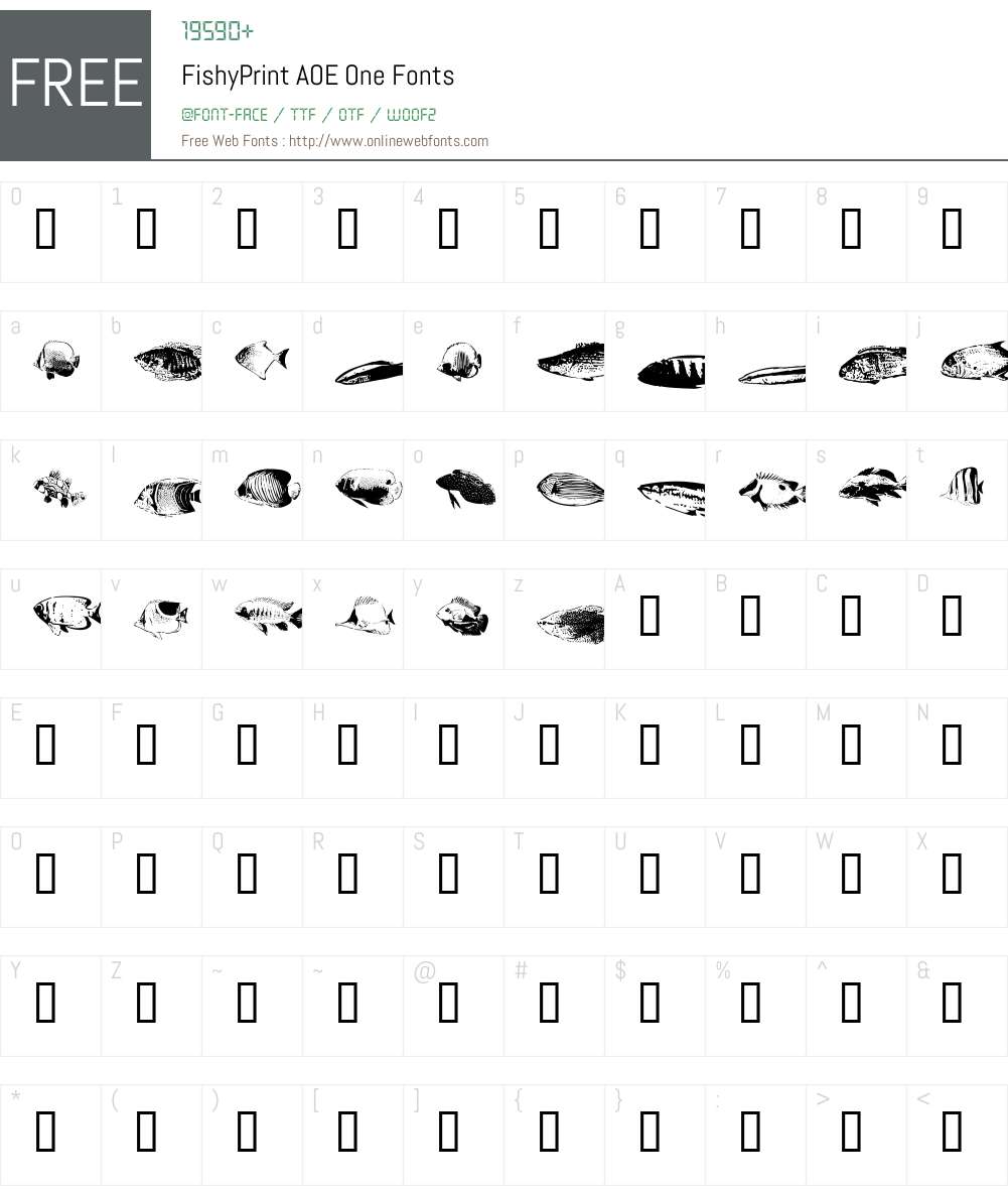 FishyPrint AOE Font Screenshots