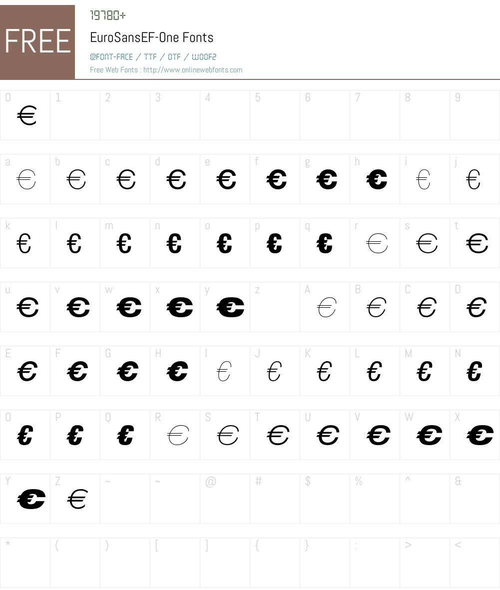 EuroSansEF Font Screenshots