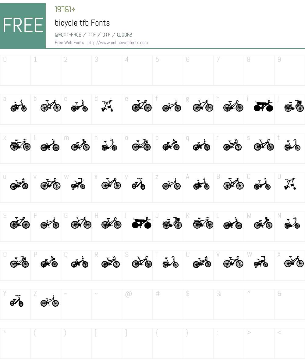 bicycle tfb Font Screenshots