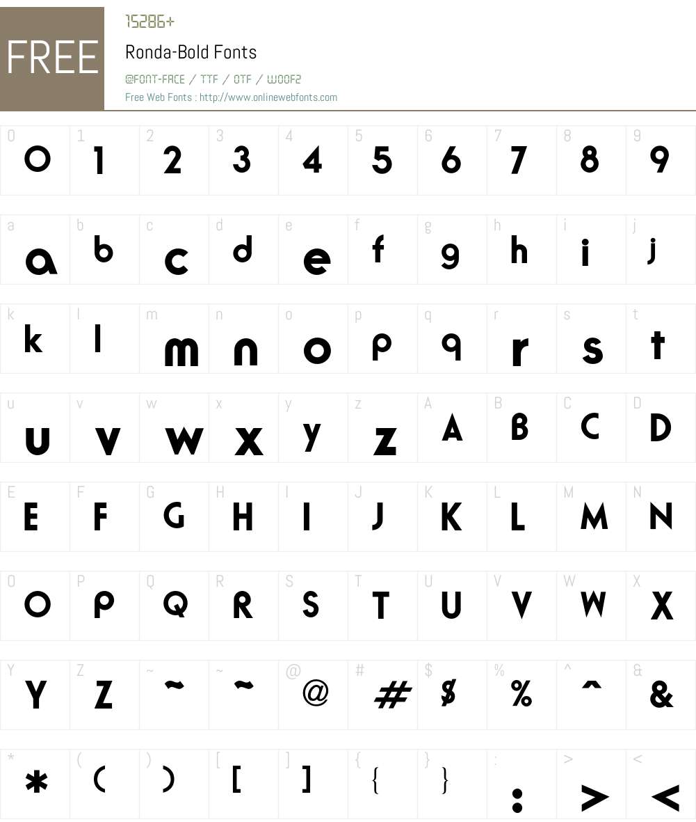 Ronda Font Screenshots