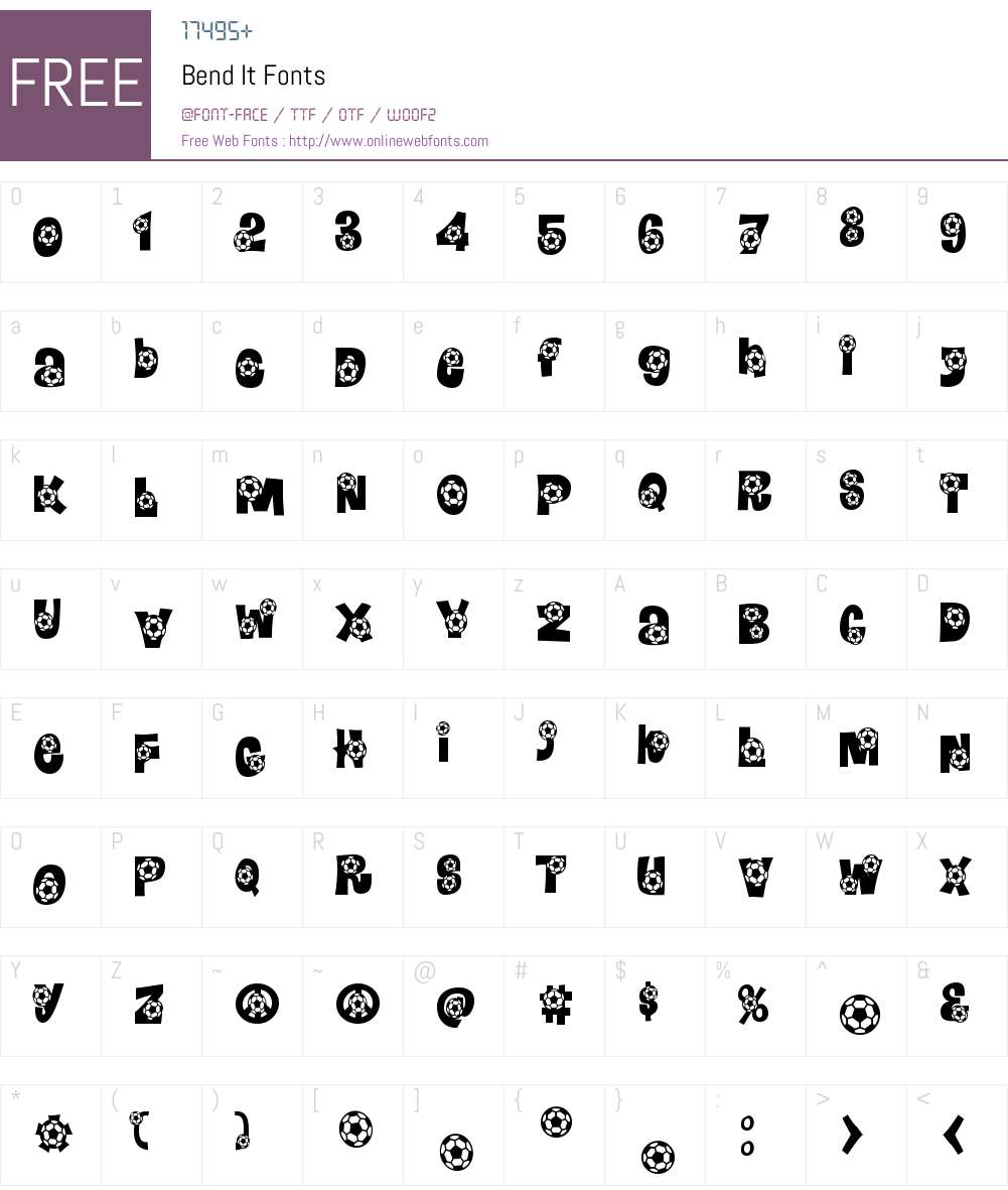 Bend It Font Screenshots