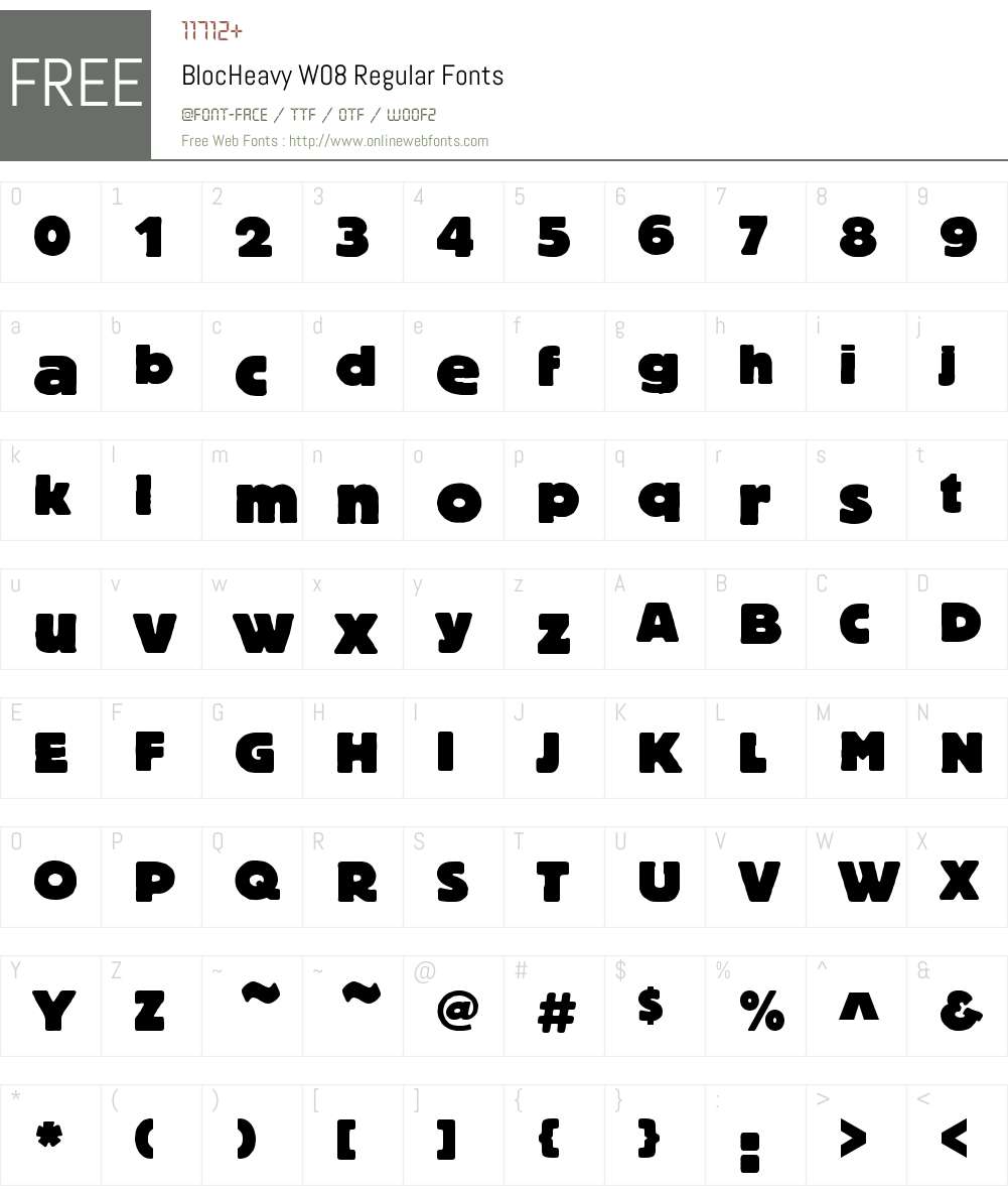 Bloc Font Screenshots