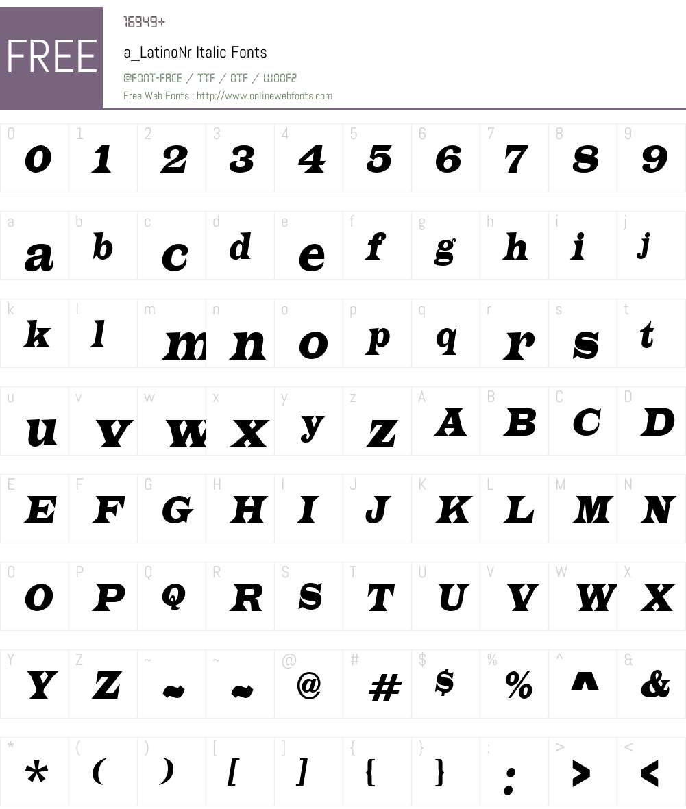a_LatinoNr Font Screenshots