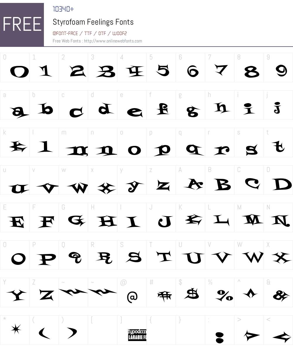 Styrofoam Feelings Font Screenshots