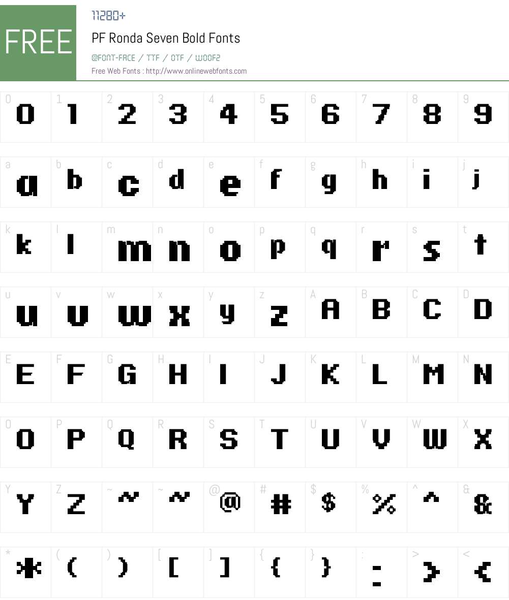 PF Ronda Seven Font Screenshots