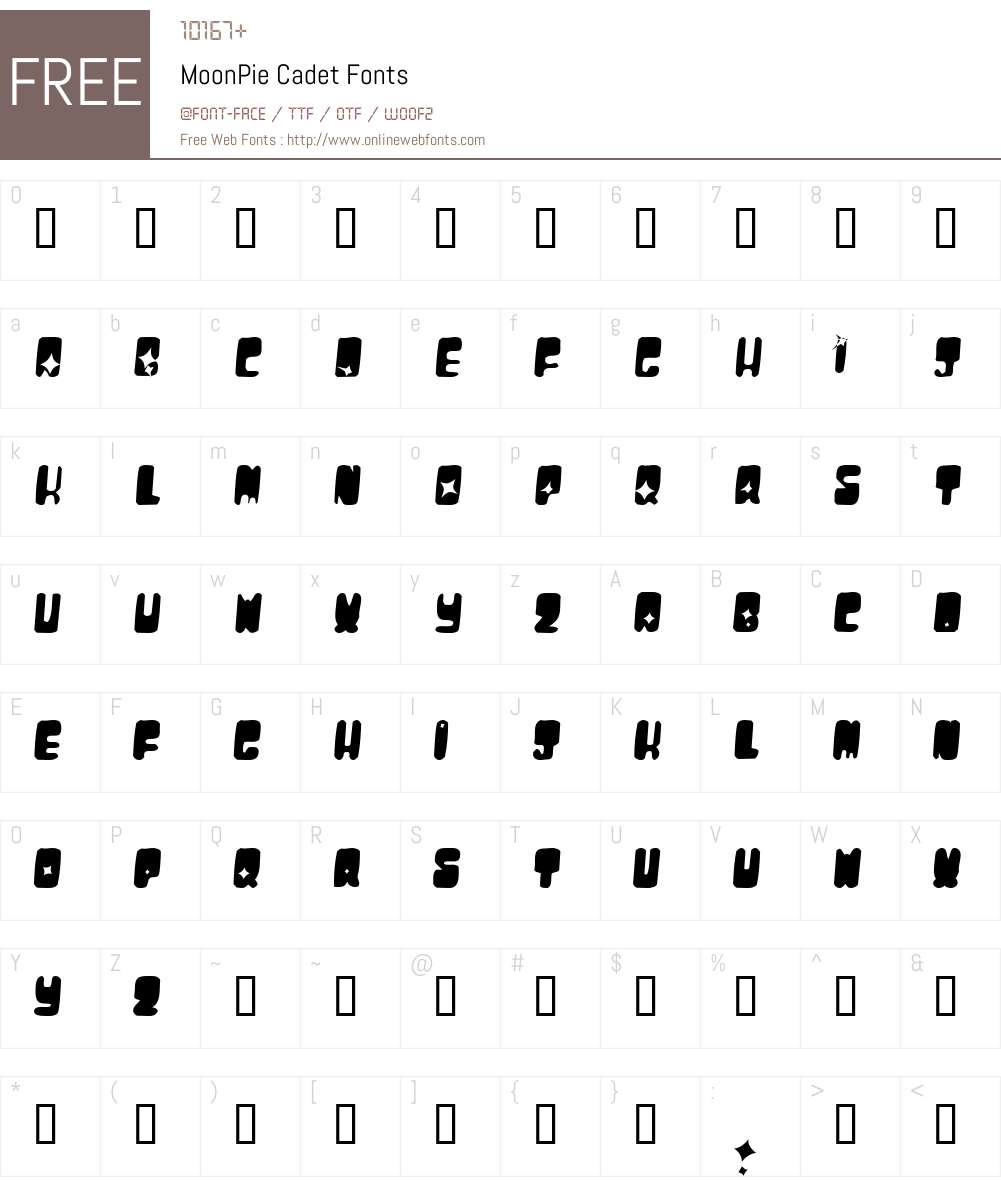 MoonPie Cadet Font Screenshots