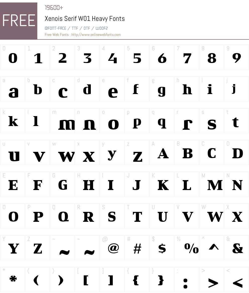 XenoisSerifW01-Heavy Font Screenshots