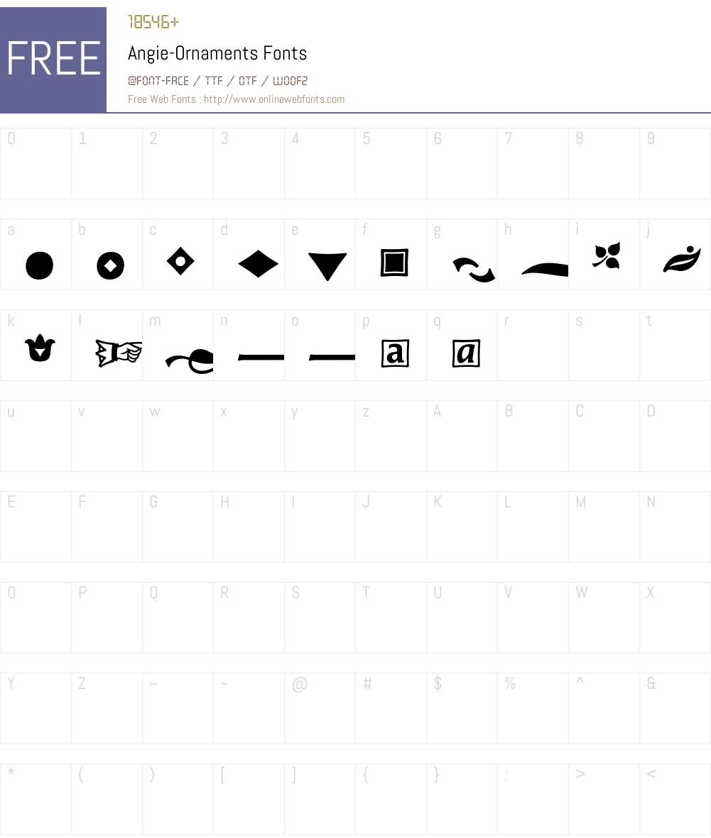 Angie Font Screenshots
