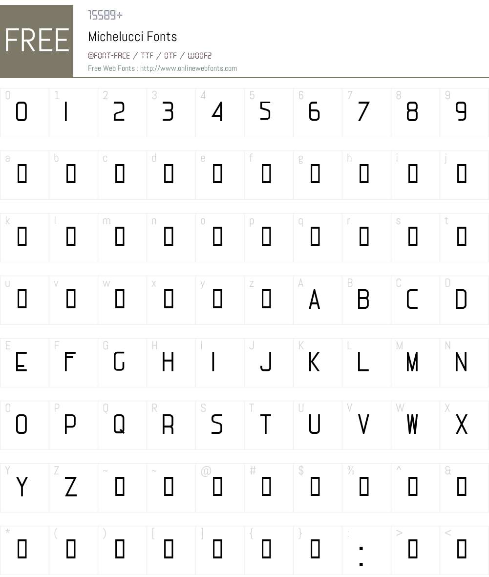 Michelucci Font Screenshots