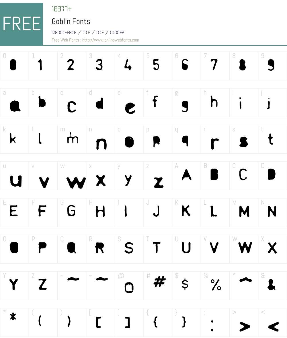 Goblin Font Screenshots