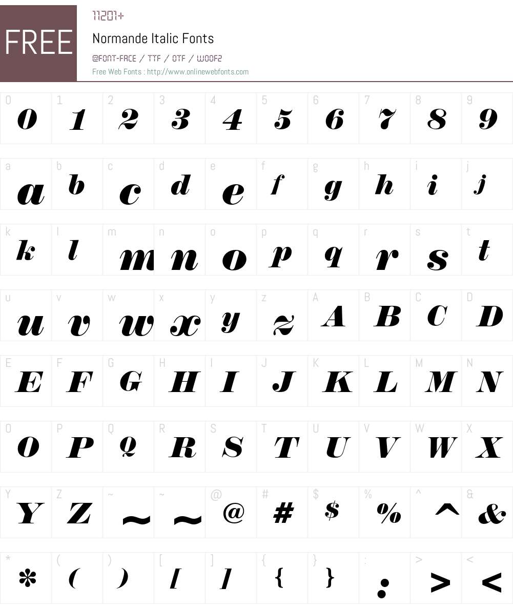 Normande Font Screenshots