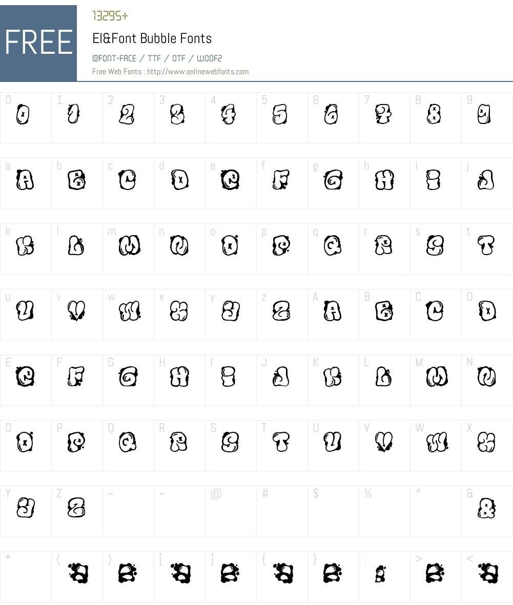 El&Font Bubble Font Screenshots
