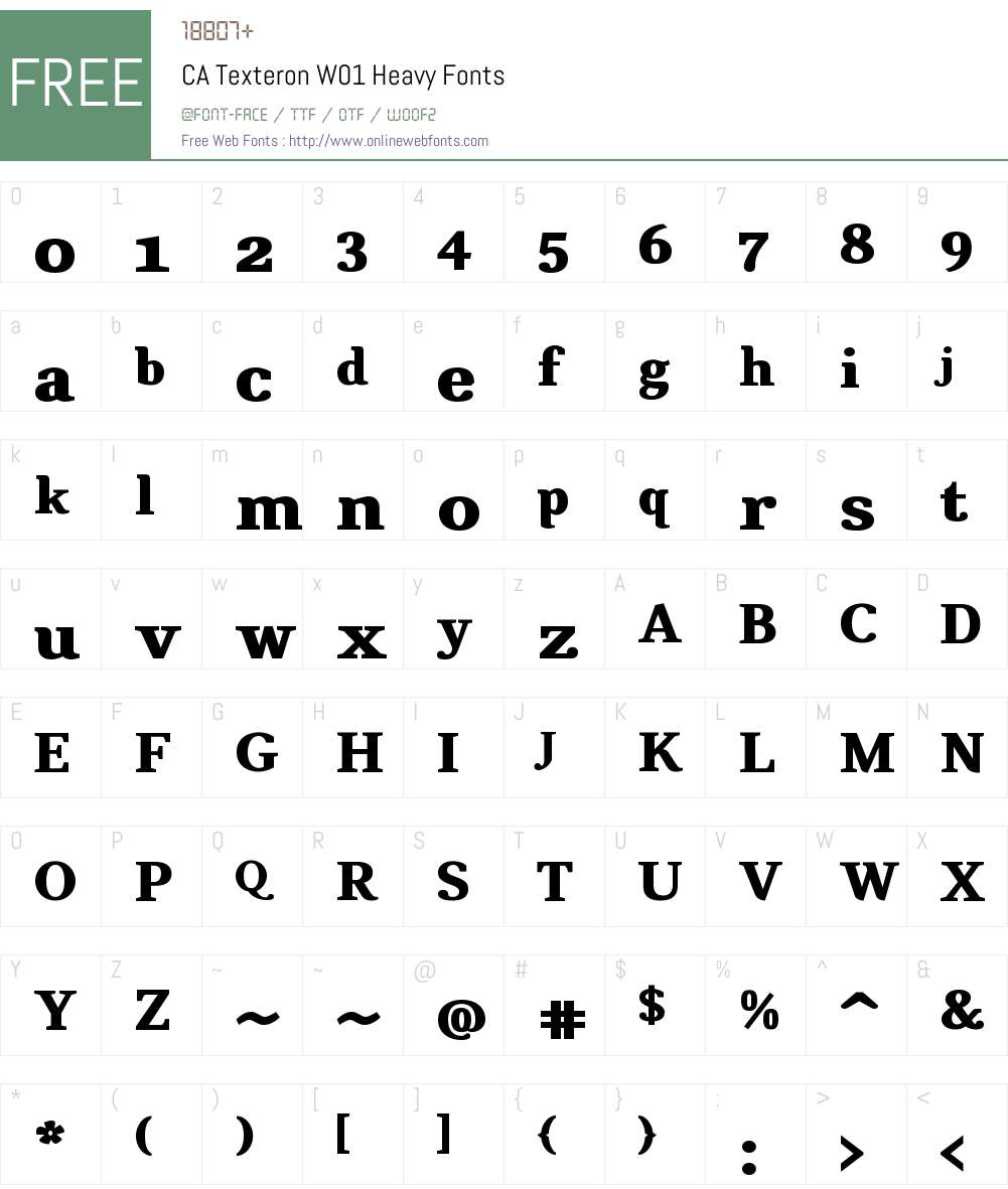 CATexteronW01-Heavy Font Screenshots