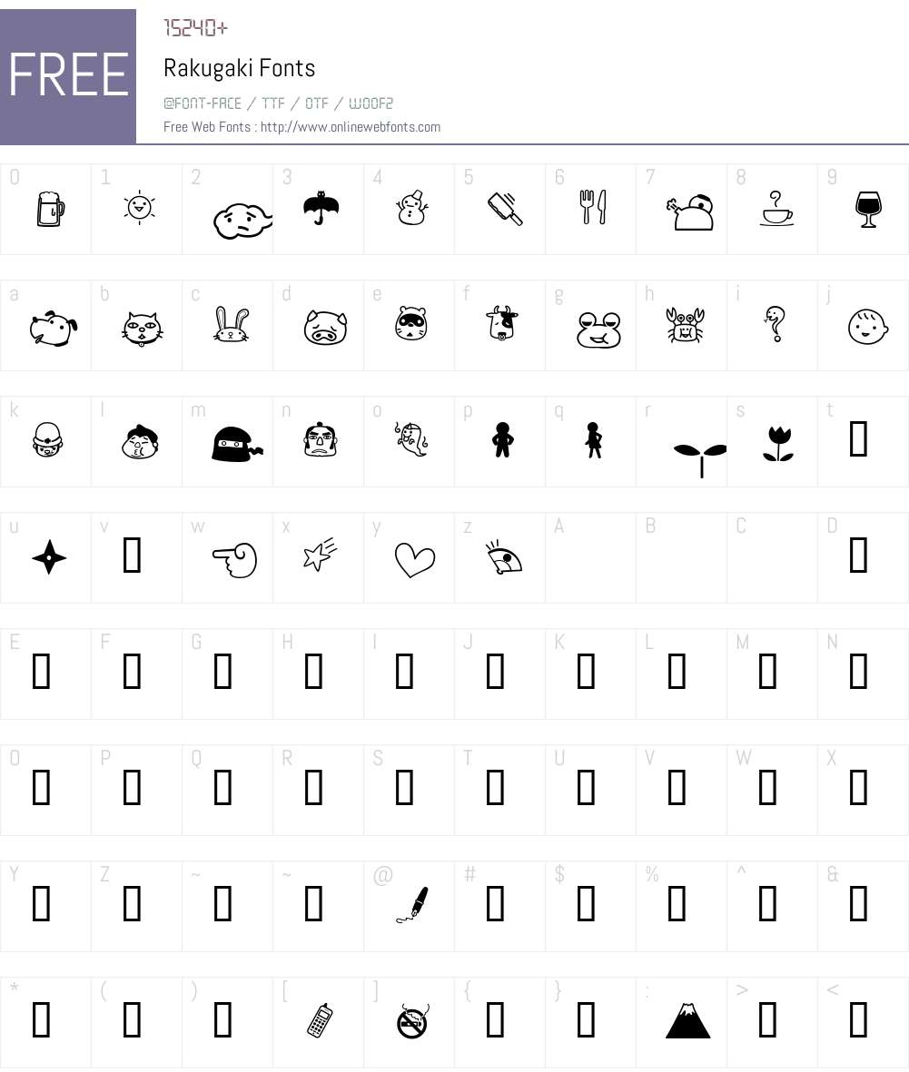 Rakugaki Font Screenshots
