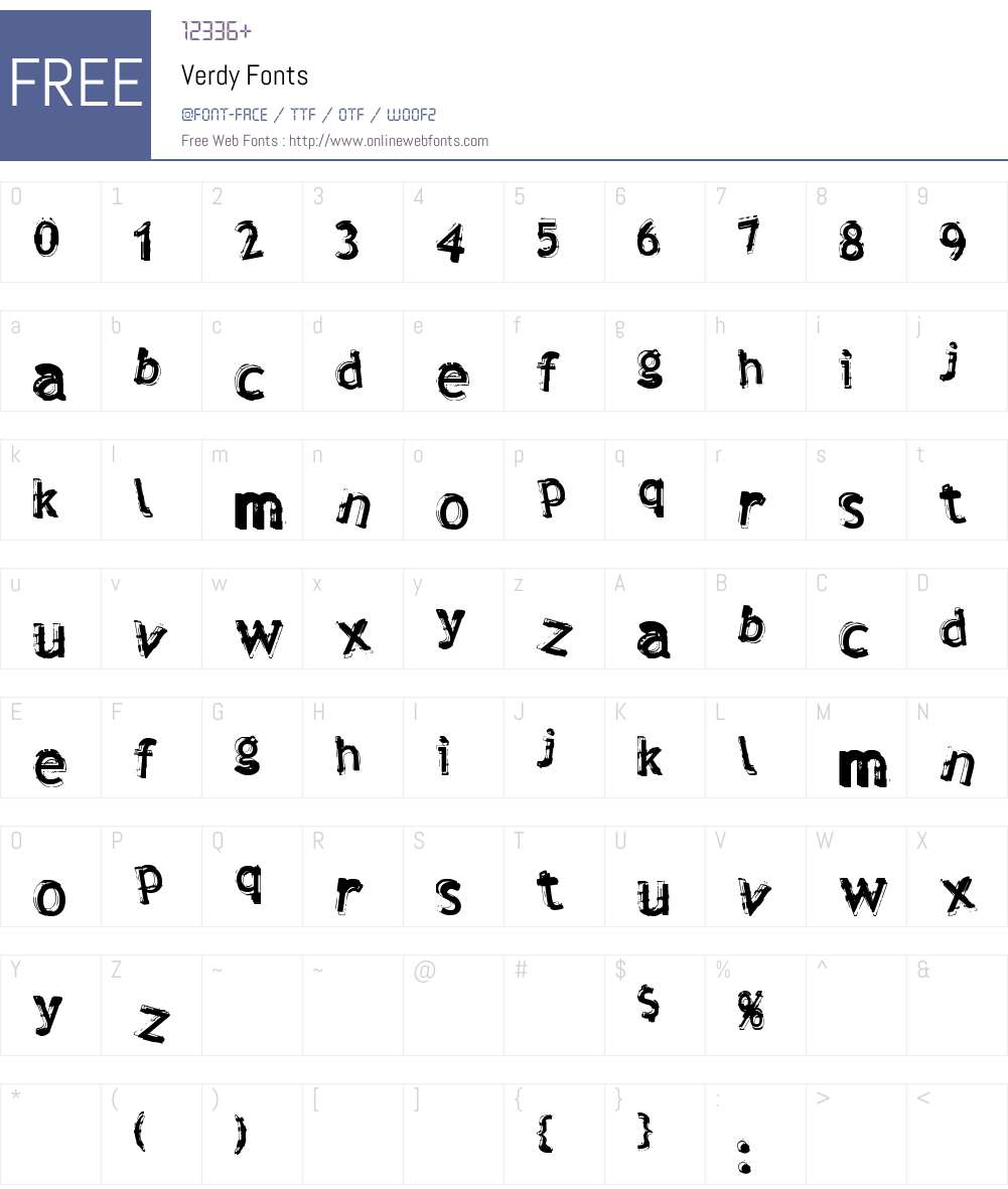 Verdy Font Screenshots