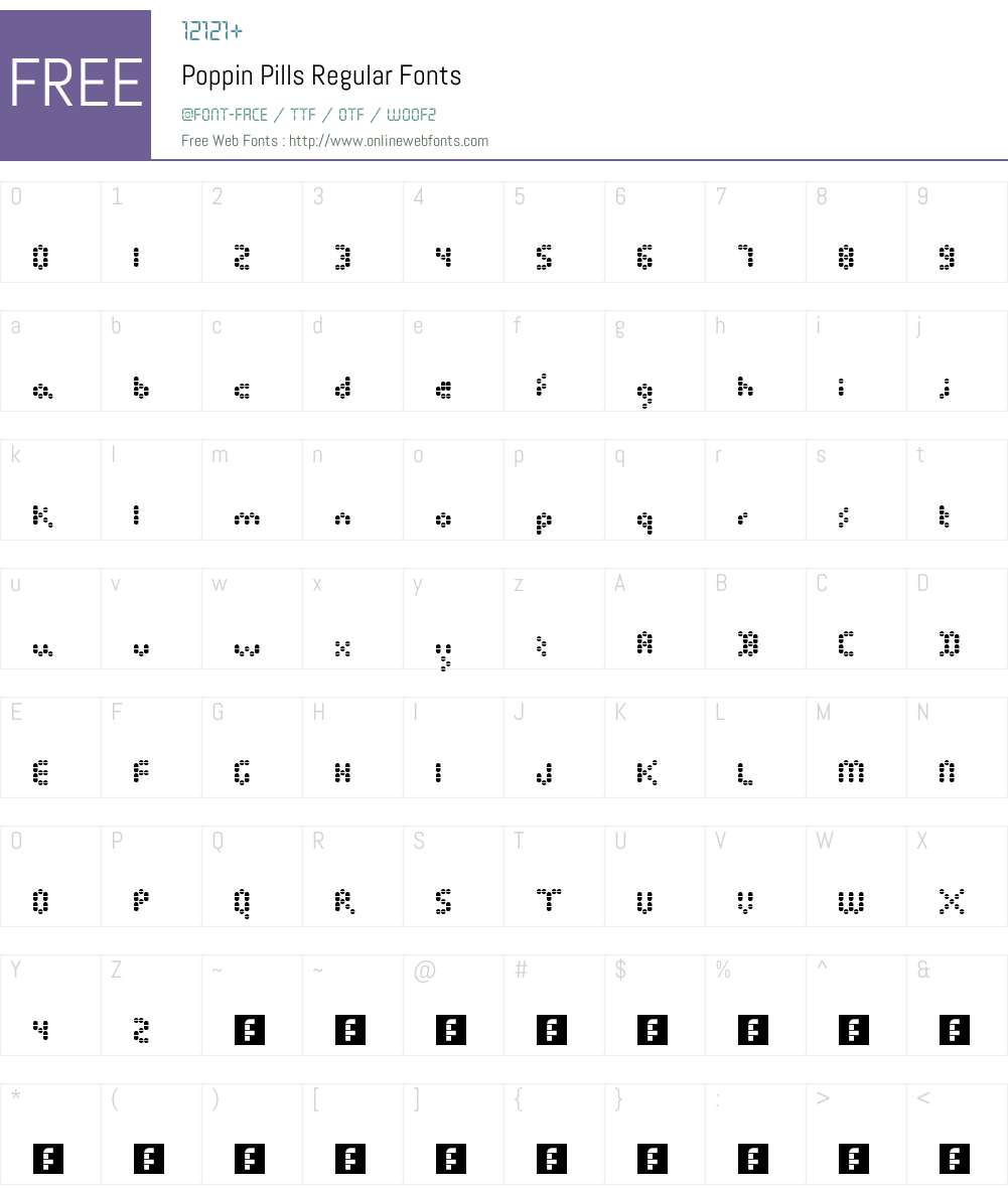 Poppin Pills Font Screenshots