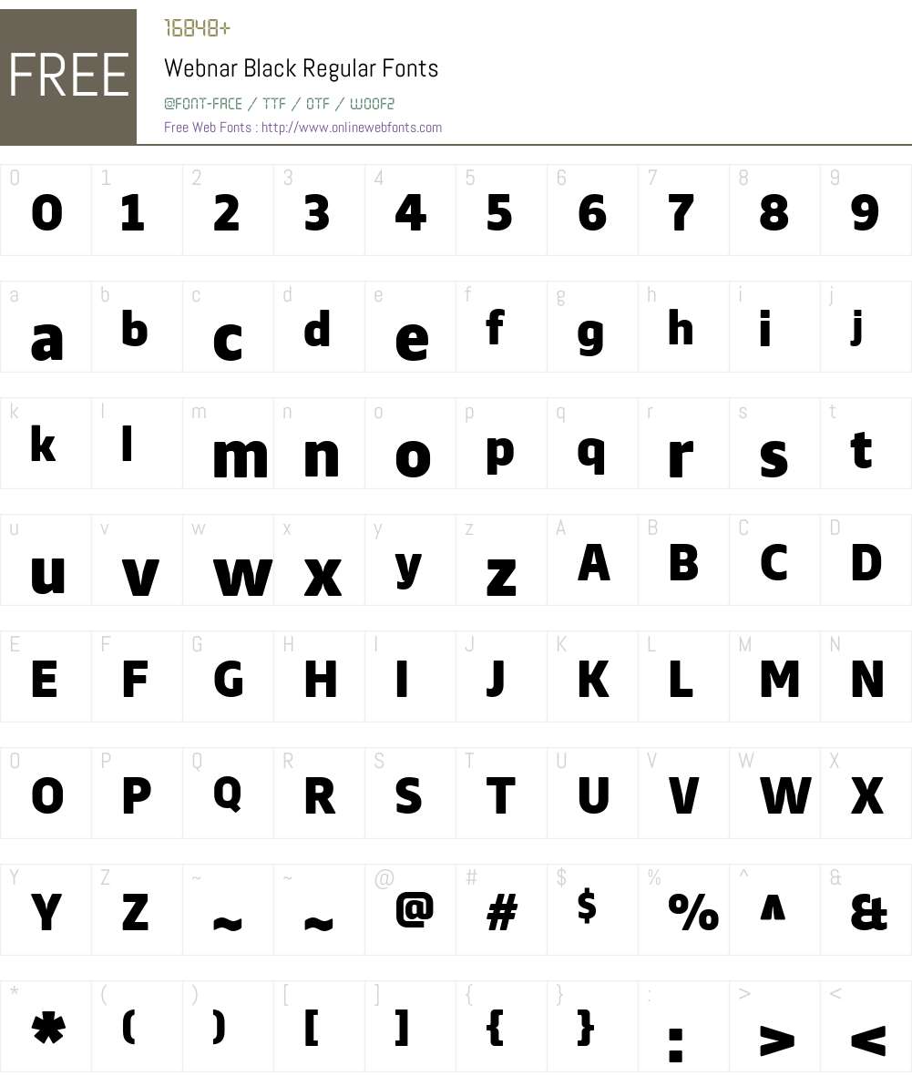 Webnar Black Font Screenshots