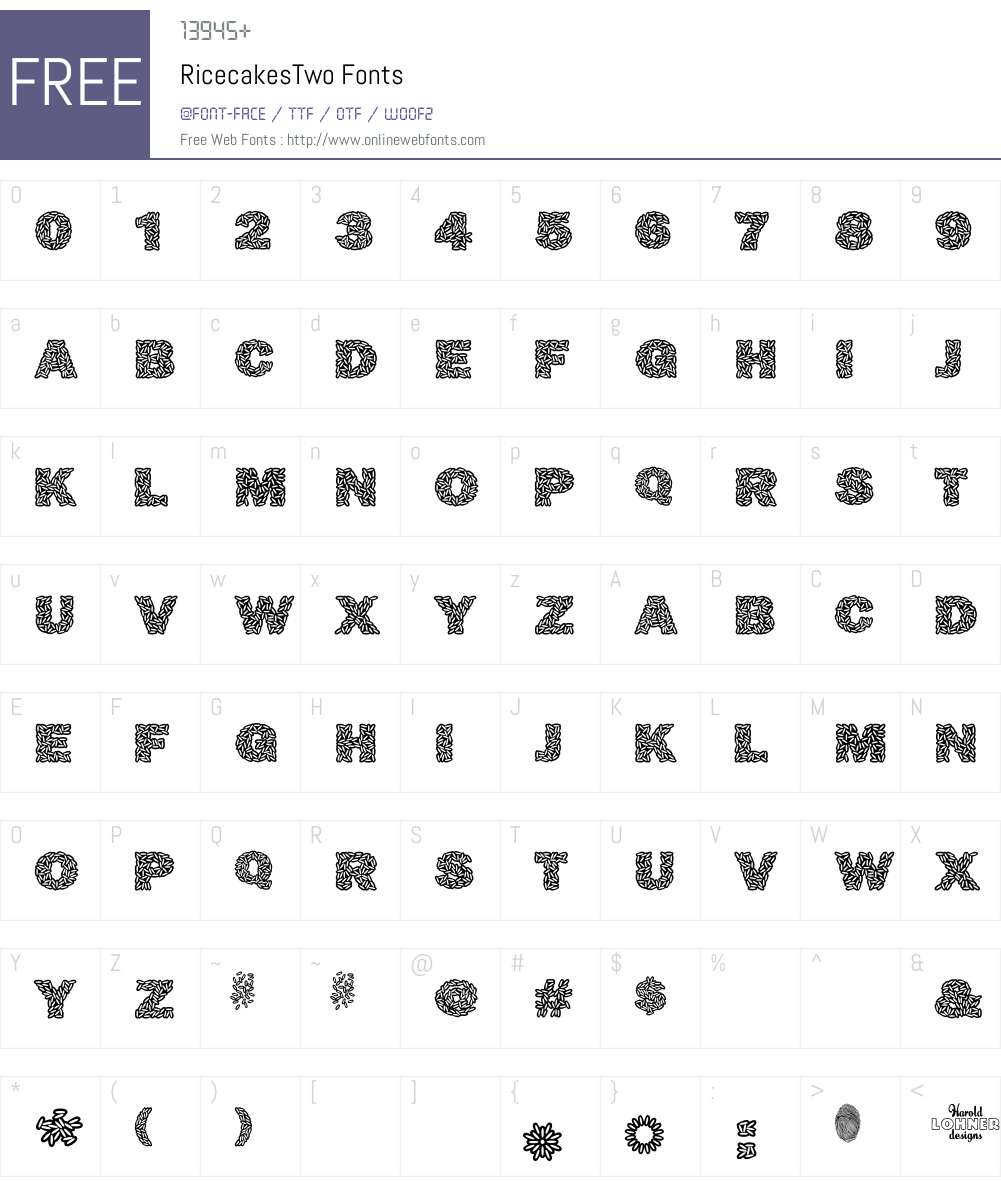 RicecakesTwo Font Screenshots