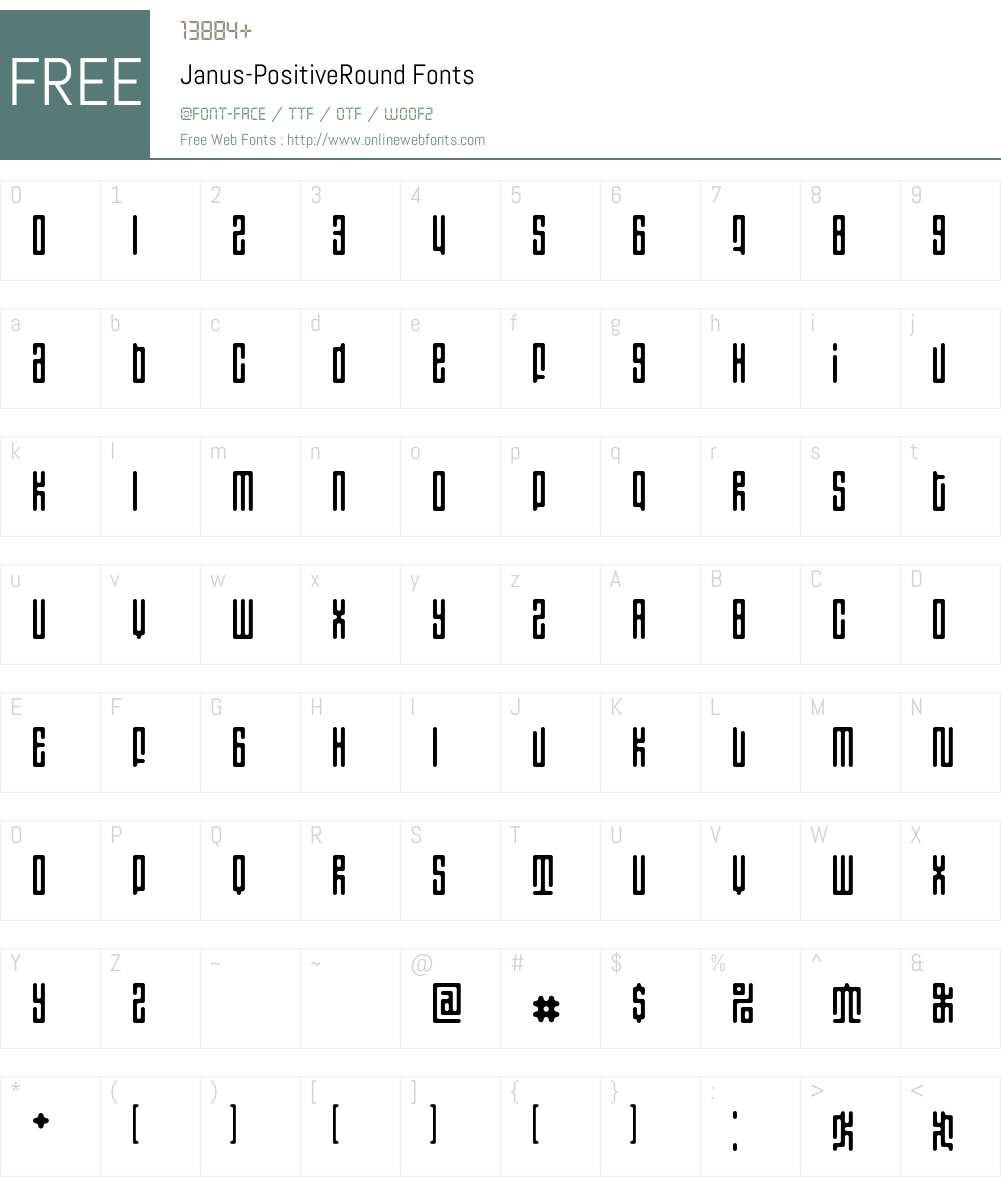 Janus Font Screenshots