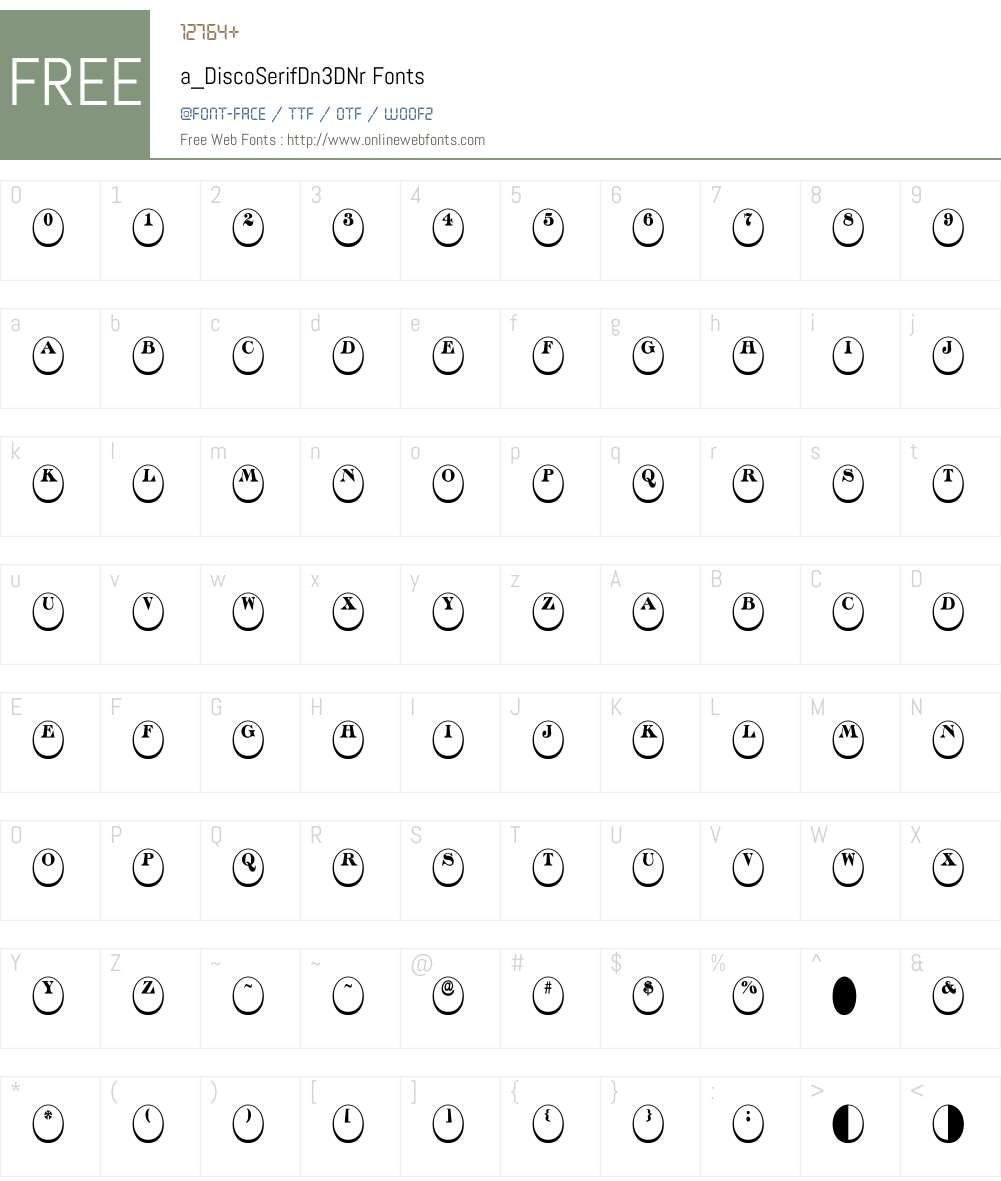 a_DiscoSerifDn3DNr Font Screenshots