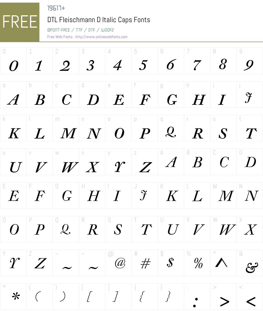 DTL Fleischmann Font Screenshots